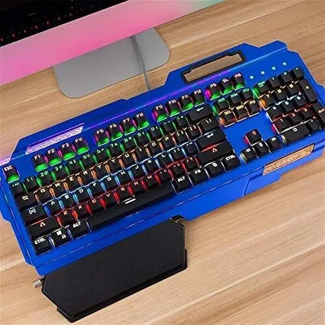 Alt view image 2 of 7 - Wired Mechanical Gaming Keyboard, USB Interface with Backlit Effect, 104 Keys for Office Computer Working and Gaming