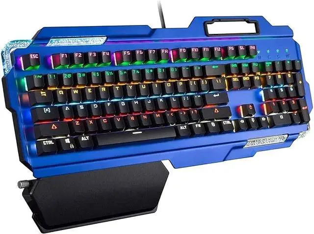 Main image of Wired Mechanical Gaming Keyboard, USB Interface with Backlit Effect, 104 Keys for Office Computer Working and Gaming
