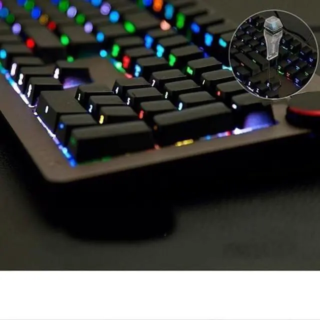 Alt view image 2 of 7 - Computer Keyboards Keyboards Mechanical Keyboard Green Axis Black Axis Tea Axis RGB Cable Computer Gaming Keyboard Esports Player Mechanical Keyboard