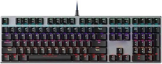 Main image of Wired Computer Mechanical Gaming Keyboard, 108 Keys Keypad Without Conflict, Mixed Light Backlit, USB Interface