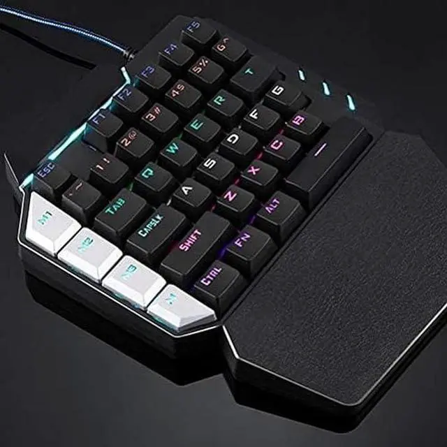 Alt view image 5 of 6 - Mechanical Gaming Keyboard, Compact 38-Key Mechanical Computer Keyboard Blue Equivalent Switch Computer Keyboards
