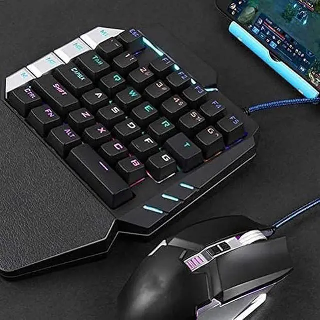 Alt view image 4 of 6 - Mechanical Gaming Keyboard, Compact 38-Key Mechanical Computer Keyboard Blue Equivalent Switch Computer Keyboards