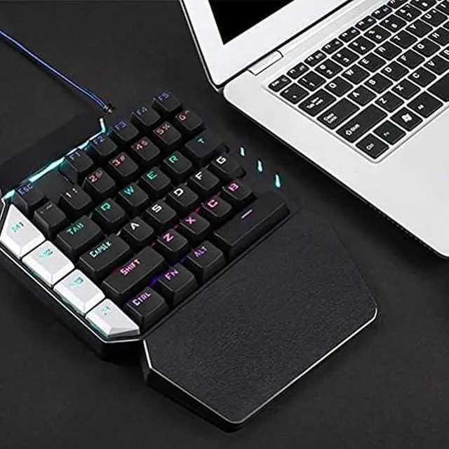 Alt view image 6 of 6 - Mechanical Gaming Keyboard, Compact 38-Key Mechanical Computer Keyboard Blue Equivalent Switch Computer Keyboards