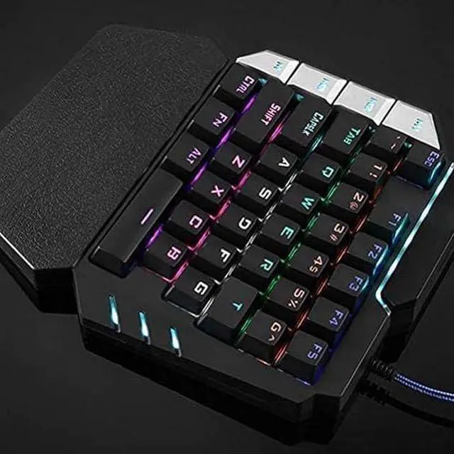 Alt view image 3 of 6 - Mechanical Gaming Keyboard, Compact 38-Key Mechanical Computer Keyboard Blue Equivalent Switch Computer Keyboards