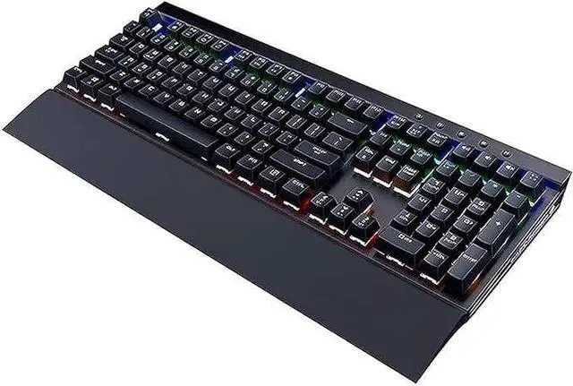 Alt view image 2 of 4 - Computer Keyboards Mechanical Gaming Keyboard Floating Keycap with 108 Keys, with Hybrid LED Metal Panel