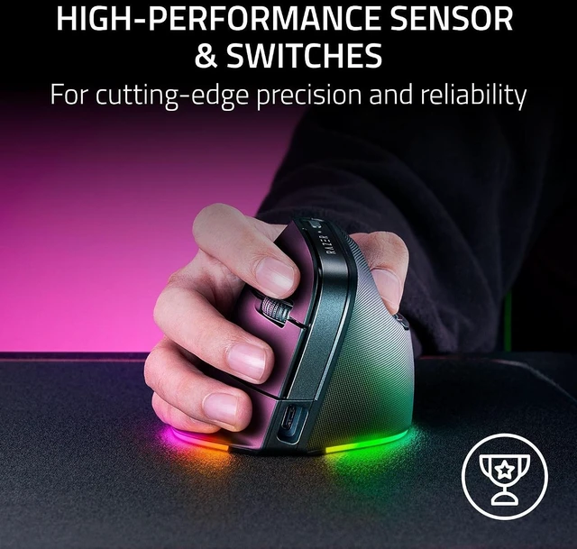 Alt view image 7 of 7 - Pro Click V2 Vertical Wireless Mouse 6-Button Ergonomic Design