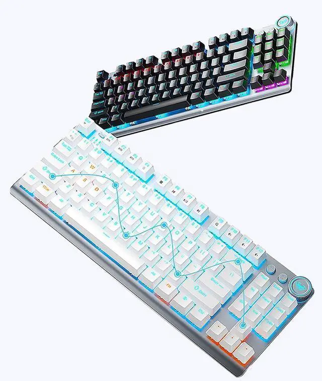 Alt view image 2 of 7 - Aula F3001 Wireless Mechanical Gaming Keyboard, RGB Backlit, Bluetooth/2.4GHz/USB-C, Pre-lubed Linear Switches, for PC/Tablet/PS/Xbox