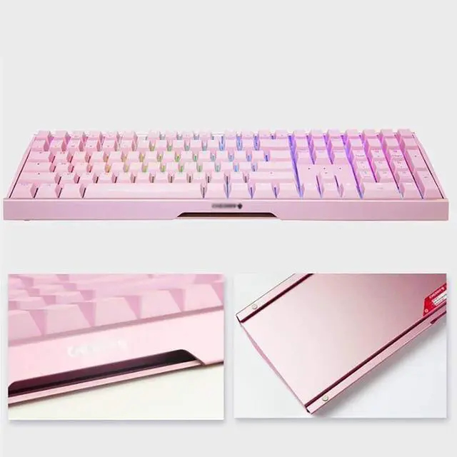 Alt view image 2 of 5 - Mechanical Gaming Keyboard with Black Switch 104 Keys LED RGB Backlit Cherry MX Blue Switches for PC/Games Computer