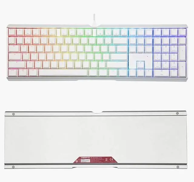 Alt view image 4 of 5 - Mechanical Gaming Keyboard with Black Switch 104 Keys LED RGB Backlit Cherry MX Blue Switches for PC/Games Computer