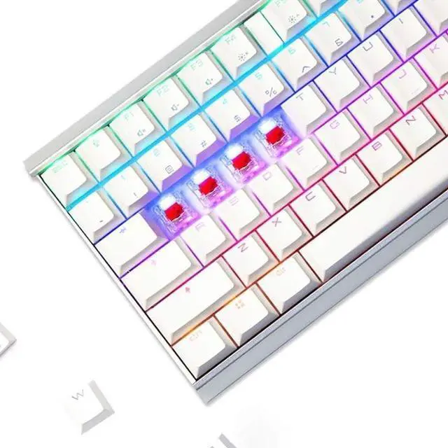 Alt view image 5 of 5 - Mechanical Gaming Keyboard with Black Switch 104 Keys LED RGB Backlit Cherry MX Blue Switches for PC/Games Computer