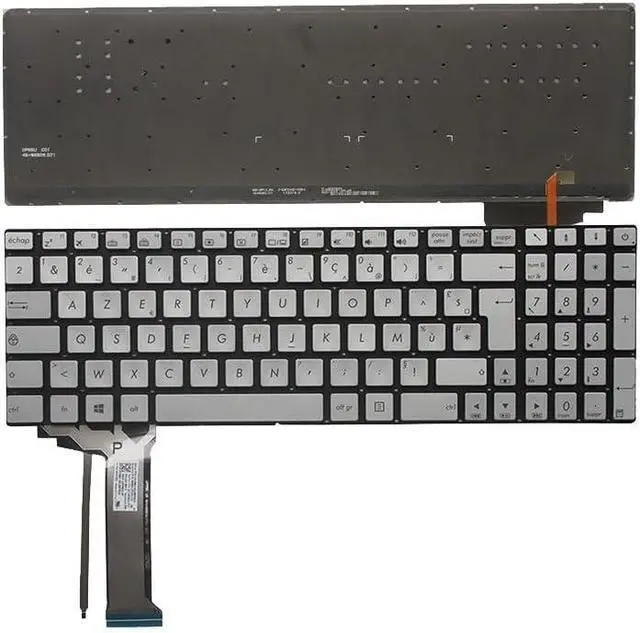 Main image of OEM New French Backlit Keyboard for as-us GL551 Series - Silver Replacement Keyboard for GL551J, GL551JK, GL551JM, GL551JW, GL551JX Laptops Accessories