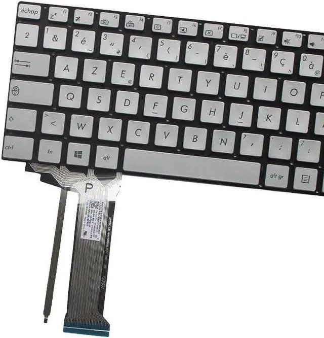 Alt view image 3 of 5 - OEM New French Backlit Keyboard for as-us GL551 Series - Silver Replacement Keyboard for GL551J, GL551JK, GL551JM, GL551JW, GL551JX Laptops Accessories