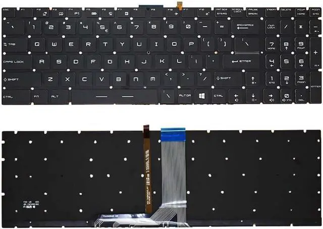 Alt view image 2 of 3 - Keyboard Compatible with MS-I Steel WS72 GE62 GE72 WT72 GT72 GS60 GS70 WS60 US Colorful Backlit