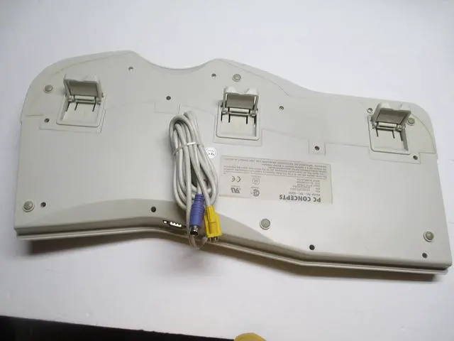 Alt view image 4 of 5 - SK-6000 KK600RS08U PS/2 9-Pin-Serial Ergonomic Split Keyboard, FCC ID: GYUR33SK, Beige Color