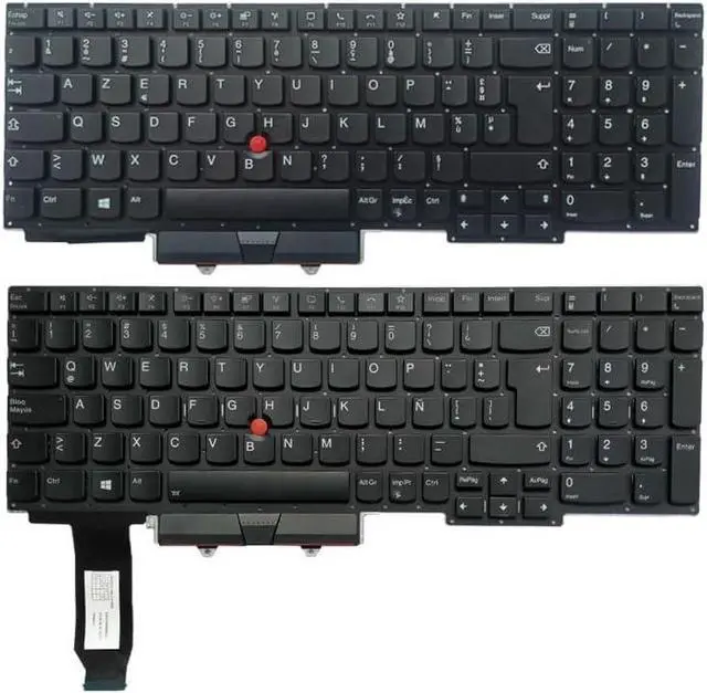 Alt view image 2 of 3 - OEM Latin/Spanish/French AZERTY Laptop Keyboard for ThinkPad E15 Gen 2 (Type 20T8 20T9 20TD 20TE) - Black Replacement Keyboard Accessories(LA with Backlit)