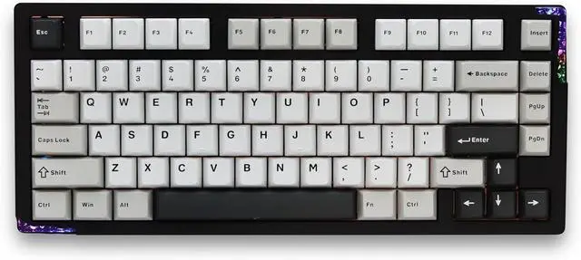 Main image of Glacier Weikav Stars75s, Wireless/Wired, Detachable USB-C, Hot Swappable, CNC Aluminum Case, RGB Lighting, Pre-Built Mechanical Keyboard (Black Anodizing, Standard Cable)