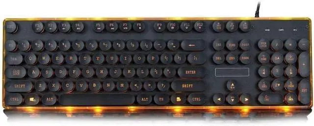 Main image of Computer Keyboard-Wired Keyboard Punk Gaming Keyboard Mechanical Keyboard Can Be Illuminated-104 Keys