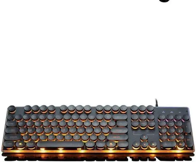 Alt view image 4 of 7 - Computer Keyboard-Wired Keyboard Punk Gaming Keyboard Mechanical Keyboard Can Be Illuminated-104 Keys