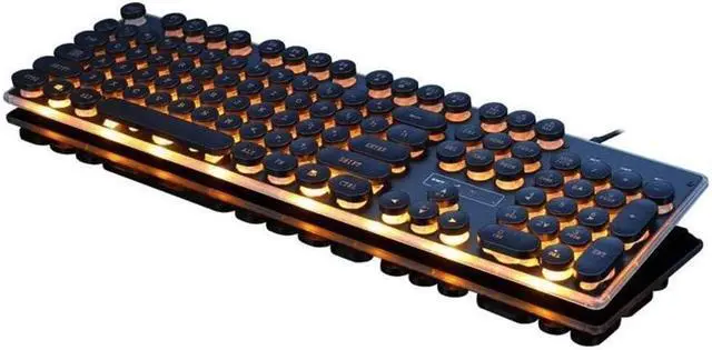 Alt view image 5 of 7 - Computer Keyboard-Wired Keyboard Punk Gaming Keyboard Mechanical Keyboard Can Be Illuminated-104 Keys