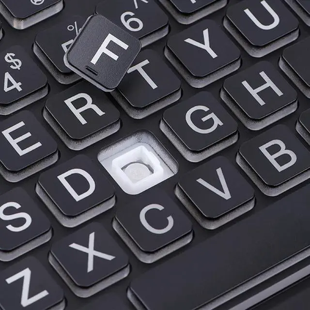 Alt view image 5 of 7 - Large Print Keyboard Large Print Computer Keyboard USB Led Keyboard Full Size Computer Keyboard with Customizable Led Backlit Lighting