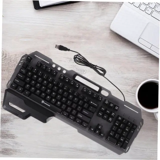 Alt view image 6 of 7 - Happyyami Style Keyboard Ergonomic Led Backlit Key Gaming Keyboard Wide Palm Rest