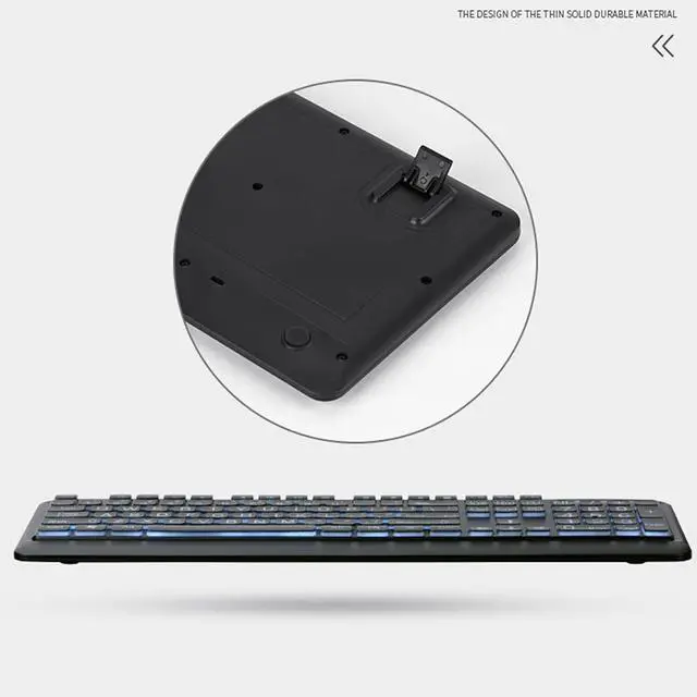 Alt view image 7 of 7 - Large Print Computer Keyboard USB LED Keyboard Full Size Computer Keyboard with Customizable LED Backlit Lighting
