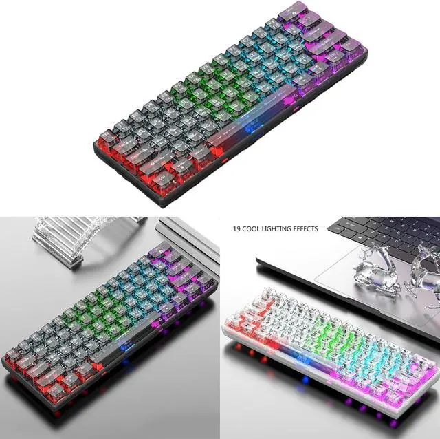 Alt view image 2 of 7 - 61 Keys Mechanical Keyboard USB Backlit Gaming Mechanical Keyboard for Desktop Household Computer Accessories