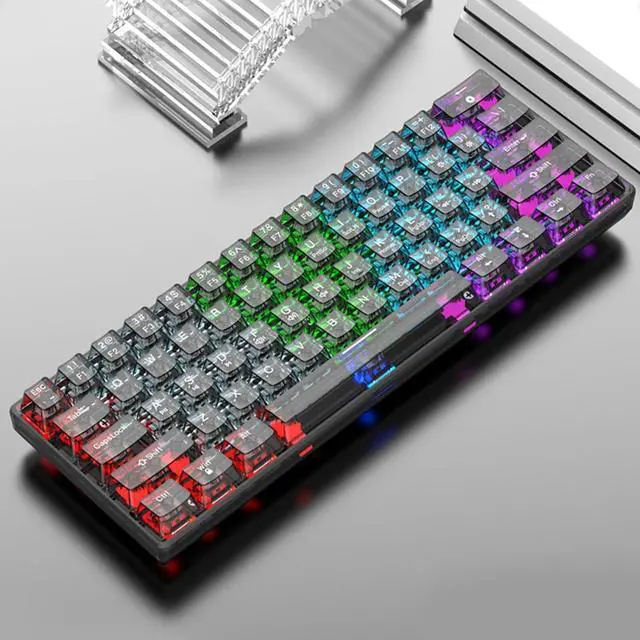 Alt view image 4 of 7 - 61 Keys Mechanical Keyboard USB Backlit Gaming Mechanical Keyboard for Desktop Household Computer Accessories