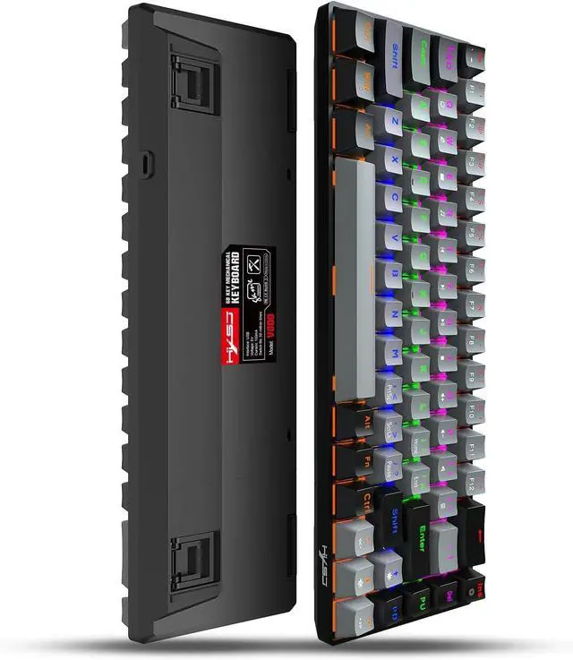 Alt view image 6 of 7 - Gaming Mechanical Keyboard Luminous Blue Switch Backlit Type-C 68-Key Keypad for Computer Keyboards 60% New 68-Key Luminous Keyboard Electronic, Black
