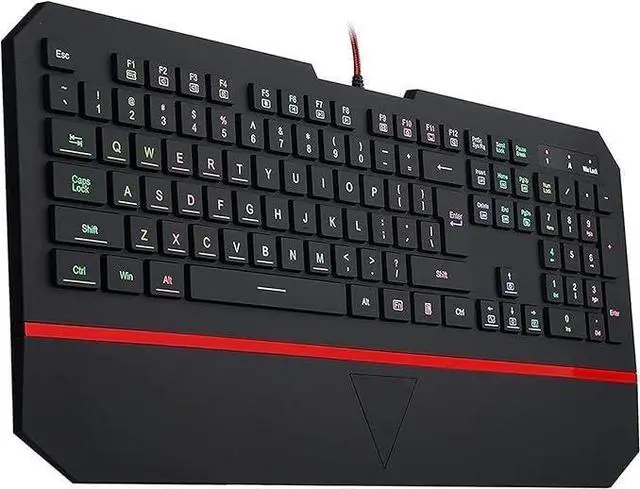 Alt view image 5 of 5 - Computer Keyboards Wired Gaming Keyboard Ultra-Thin, Computer Office Keyboard, Waterproof Function 7-Color Home Office Backlight