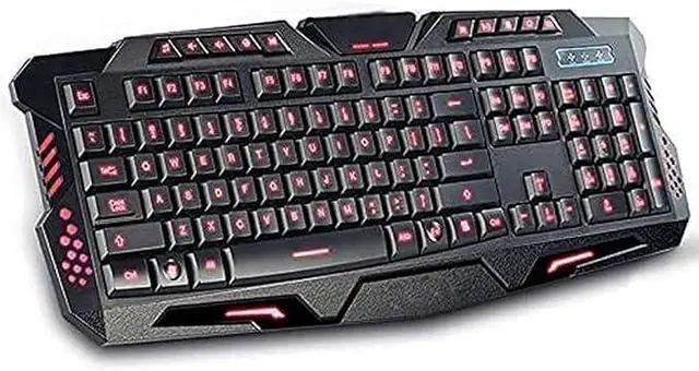 Alt view image 2 of 7 - Mechanical Keyboard Wired Gaming Mechanical Computer Keyboard 3-Color Backlit Ergonomic Keyboard