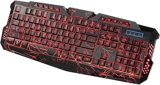 Alt view image 3 of 7 - Mechanical Keyboard Wired Gaming Mechanical Computer Keyboard 3-Color Backlit Ergonomic Keyboard