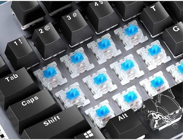 Alt view image 2 of 5 - Portable Laptop Keyboard Mechanical Gaming Keyboard Full Size 104 Keys Metal Plate Wired LED Rainbow Gaming Backlit Multimedia Keys Computer Keyboard