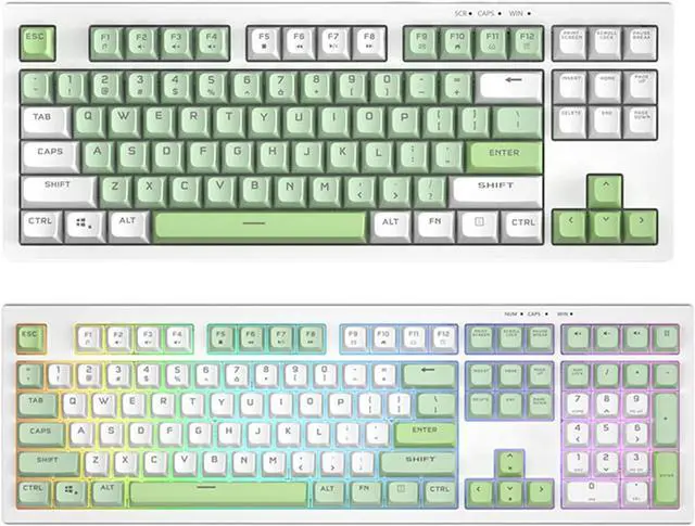 Alt view image 6 of 7 - STBQHG Gaming Mechanical Keyboard Blue Backlits 87/108 Key Corded Office Keyboard LED Gaming Keyboard for Computer Laptop