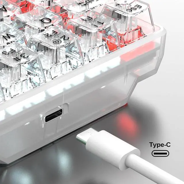 Alt view image 3 of 7 - 61 Keys Mechanical Keyboard USB Backlit Gaming Mechanical Keyboard for Desktop Household Computer Accessories