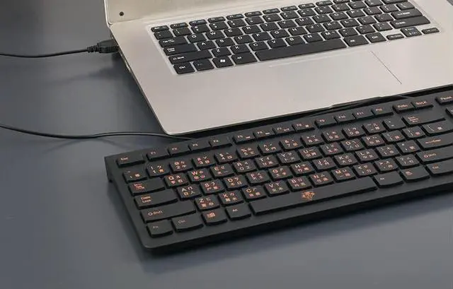 Alt view image 6 of 6 - Wired USB Keyboard, Gaming Keyboard Home Office, Work or Personal Computer Shortcuts for Notebook Computer, Chinese Beginners Computer, PC, Laptop, Black