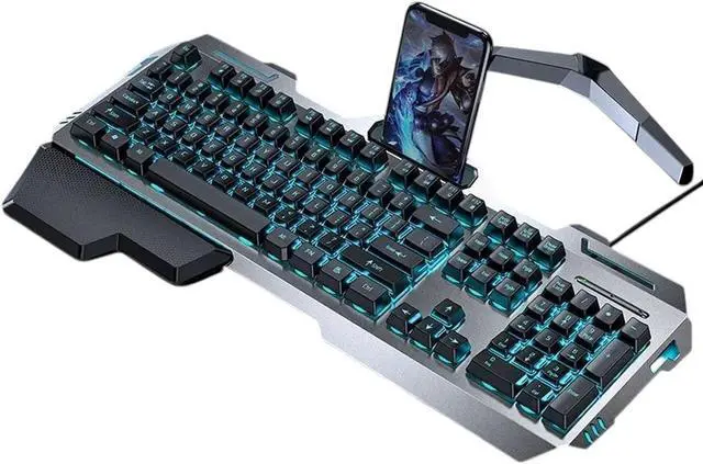 Main image of New Wired Keyboard Office Gaming Keyboard for and l0S Computer Laptop 104 Keys Mechanical Sensation Membrane Keyboards