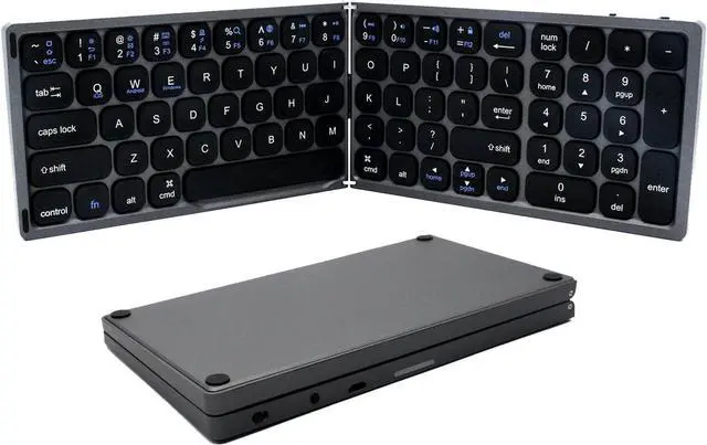 Main image of Foldable Bluetooth Keyboard, Ultrathin Portable Travel Keyboard for Laptop Smartphone Tablet Computer