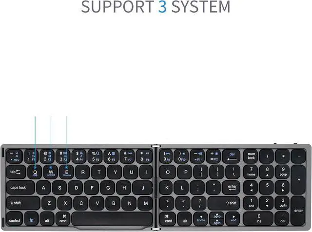 Alt view image 4 of 7 - Foldable Bluetooth Keyboard, Ultrathin Portable Travel Keyboard for Laptop Smartphone Tablet Computer
