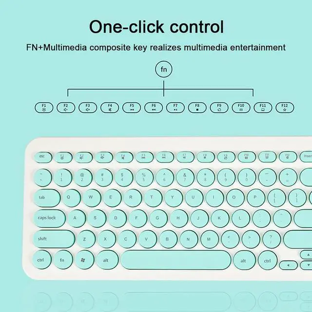 Alt view image 3 of 7 - Gaming Keyboard Mechanical Round Key Desktop Computer Notebook Mute Multimedia Office Wired USB