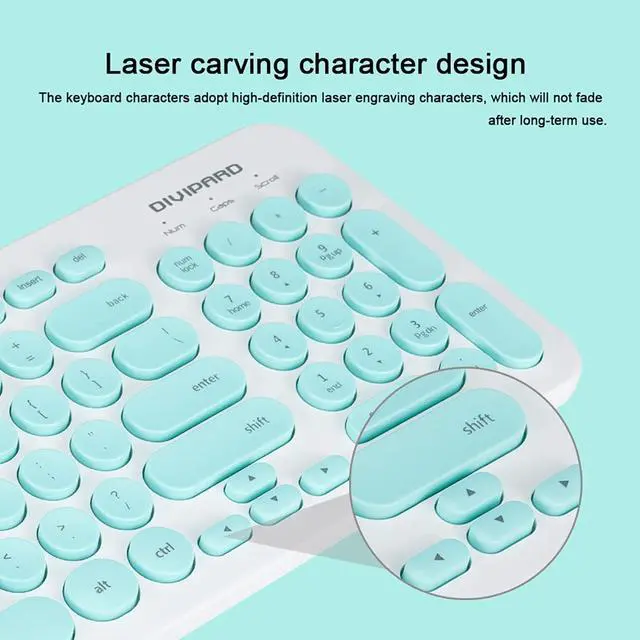 Alt view image 4 of 7 - Gaming Keyboard Mechanical Round Key Desktop Computer Notebook Mute Multimedia Office Wired USB