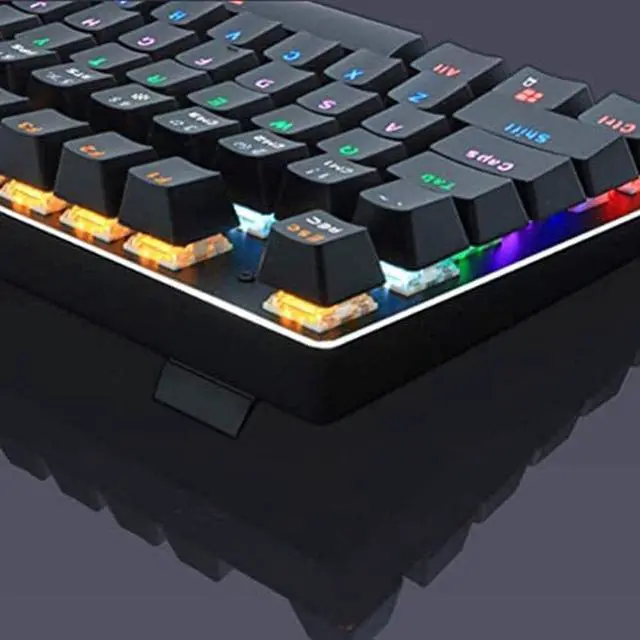 Alt view image 6 of 7 - Mechanical Gaming Keyboard, Compact 87-Key Mechanical Computer Keyboard Blue Equivalent Switch for Windows PC Gamers
