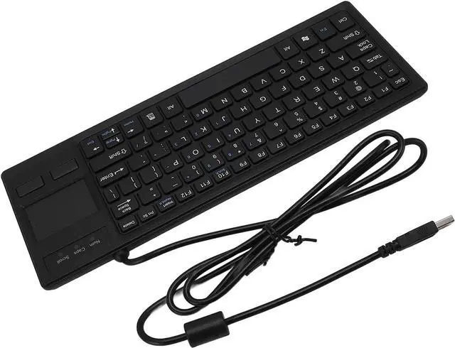 Alt view image 2 of 7 - ZJchao Mechanical USB Keyboard Water Integrated Touch Industrial Keyboard with Touchpad for PC