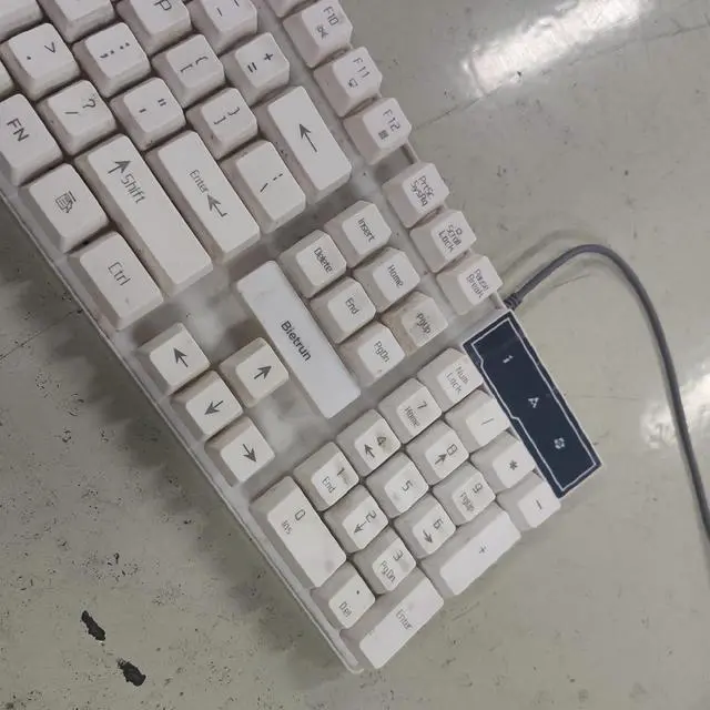 Alt view image 4 of 4 - Bietrun Keyboard for Windows, Plug and Play, Computer Keyboard Wired, Large Number Pad, Caps Indicators, Foldable Stands, Spill-Resistant, Anti-Wear Letters for Windows Mac PC Laptop