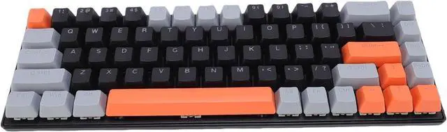 Main image of Asixxsix Mechanical Gaming Keyboard, 68 Keys 60 Percent Wired RGB Gaming Keyboard with Blue Switch, 3 Colors Key Cap USB Ultra Compact Mechanical Keyboard for PC Laptop Computer (Orange Gray Black)