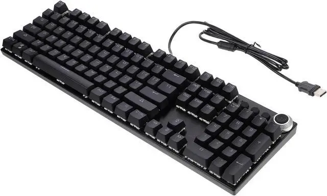 Main image of Key RGB Backlit Mechanical Keyboard Wired Multimedia Gaming USB Keyboard with Lighting Modes for Office and Home Use Durable Ergonomic Design