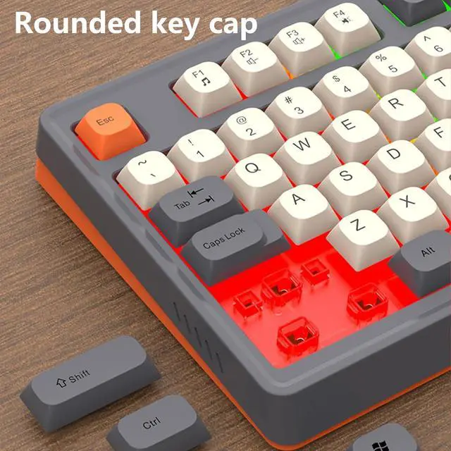 Alt view image 7 of 7 - Ubxvamm Backlits Gaming Keyboard Mouse, Ergonomic USB Wire Keyboard USB Cable for PC Computer Wire Connection Keyboard