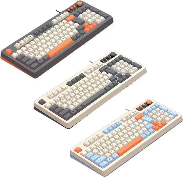 Alt view image 7 of 7 - Portable Thin Film Wire Keyboard 98Keys Multiple Systems Compatible for Ergonomic Layout and ARGB Lighting Keyboard