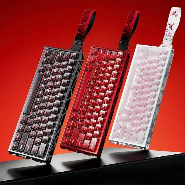 Alt view image 2 of 7 - FKZ MADLIONS MAD Light 60 HE Magnetic Switch Gaming Keyboard,60% Hollow Aluminum Case Hall Effect Rapid Trigger Hot Swap Mechanical Keyboard with Adjustable Actuation RGB Backlit Keycaps (White)