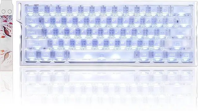 Main image of MADLIONS MAD Light 60 HE Aluminum Magnetic Switch Keyboard,60% Hall Effect Rapid Trigger Adjustable Actuation Custom RGB Gaming Wired Keyboard with Translucent Keycaps Hollow Case (White)